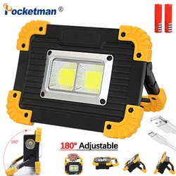 LED Work Light 18650 Rechargeable Searchlight Handheld Spotlight Outdoor Waterproof Emergency Light Auto Repair Light