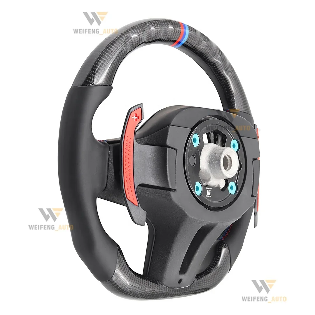 Volante de fibra de carbono, display LED, pás personalizadas, G20, XWF, G30