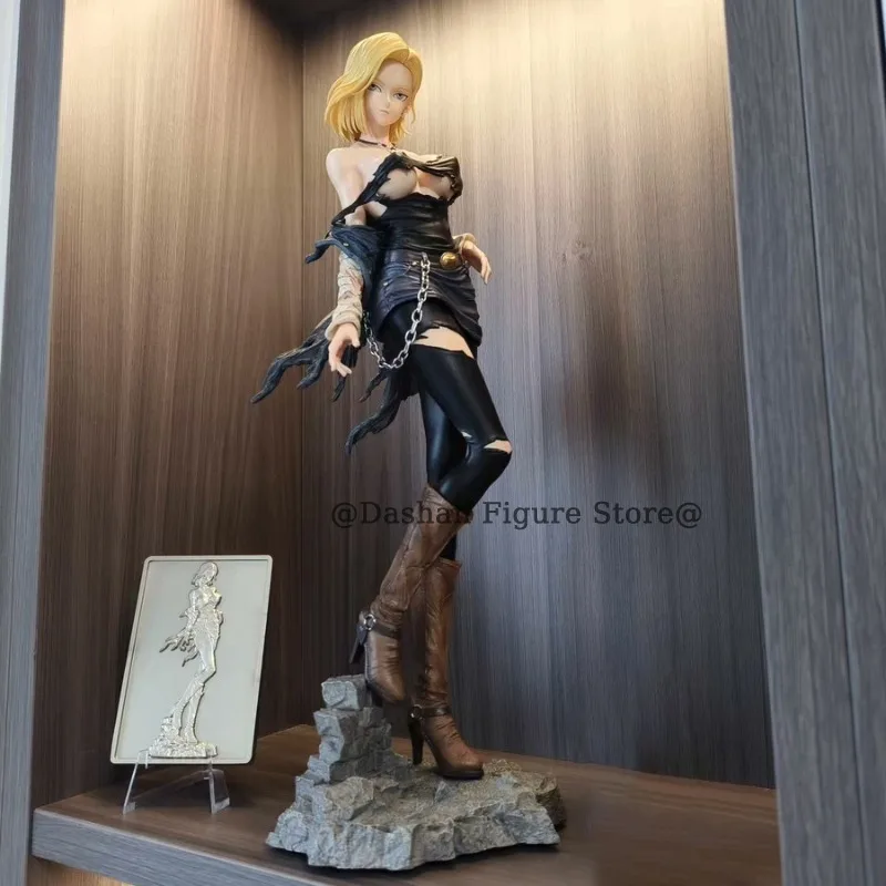 30 センチメートルドラゴンボールアンドロイド 18 アクションフィギュアアニメ Gk グッズモデルおもちゃ PVC 装飾品グラマーグリッター青金置物像