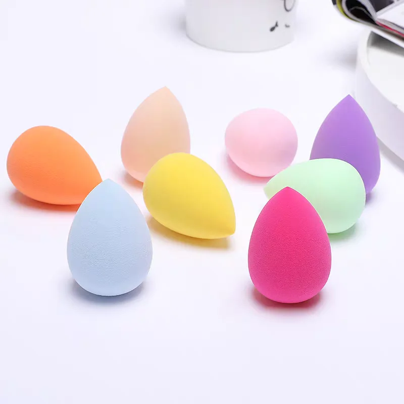 100pcs Cosmetic Puff for Blending Foundation Powder Mini Makeup Sponge Dry Wet Use Face Puffs Powder Eggs Gourd Water Drop Tool