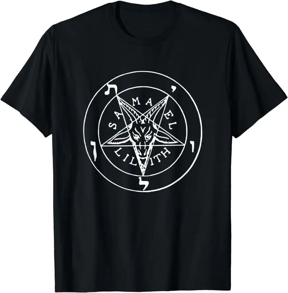 Samael Lilith Goat Pentagram Baphomet T-Shirt Anime Graphic T-shirts For Men Clothing Women Short Sleeve Tees Y2K Tops