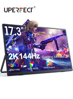 UPERFECT 2K Portable Monitor 17.3 Inch 144Hz 1440P 400cd/m² Gaming Display USB-C HDMI HDR IPS Screen Extender For Laptop PC Mac