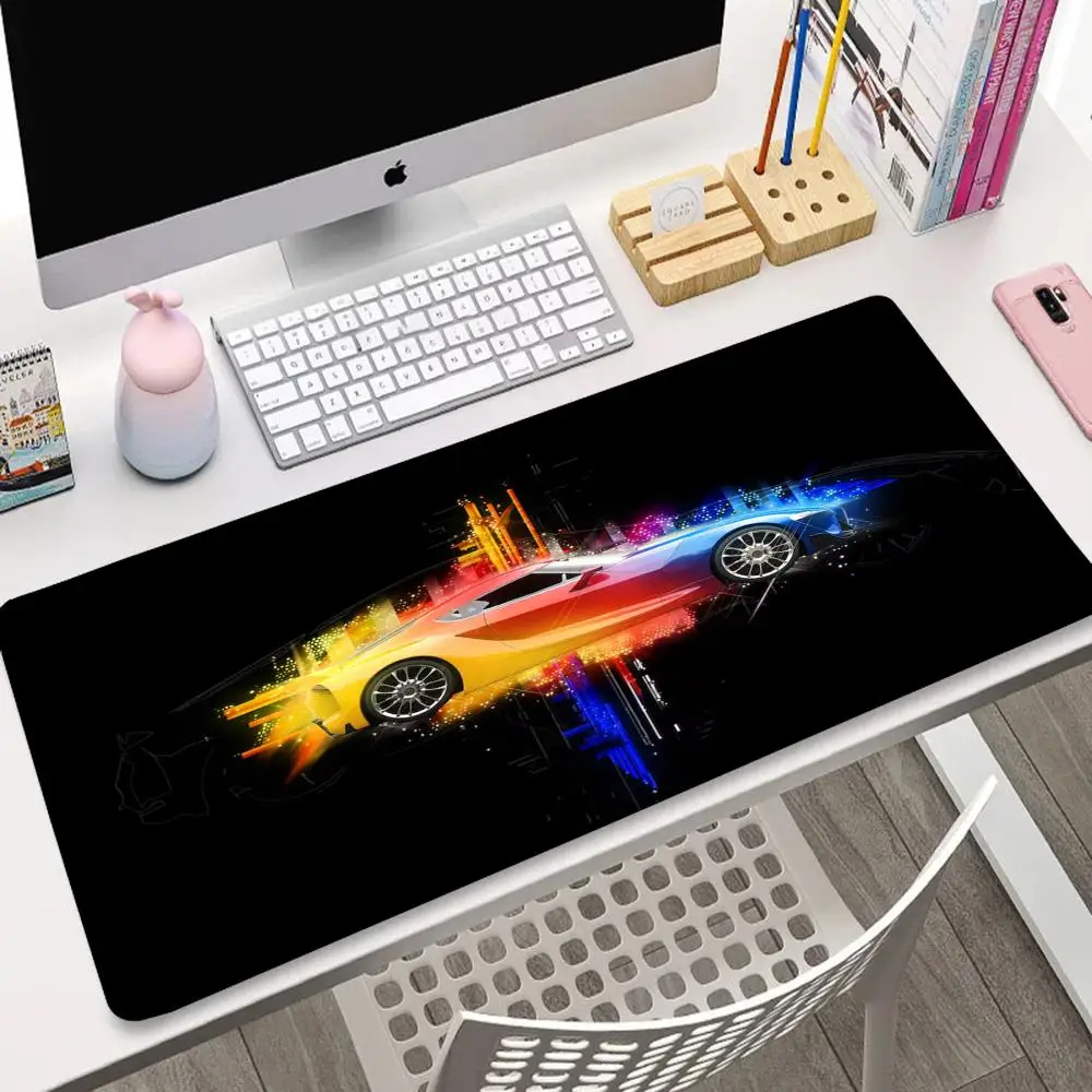 

Luminous sports car art design mouse pad with rubber anti-slip is suitable for game enthusiasts and high-quality home use