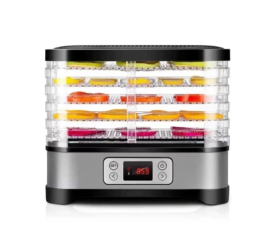5-Tray Food Dehydrator 300W Digital Timer Temperature Control for Fruit Vegetable Meat Jerky Herb Beef