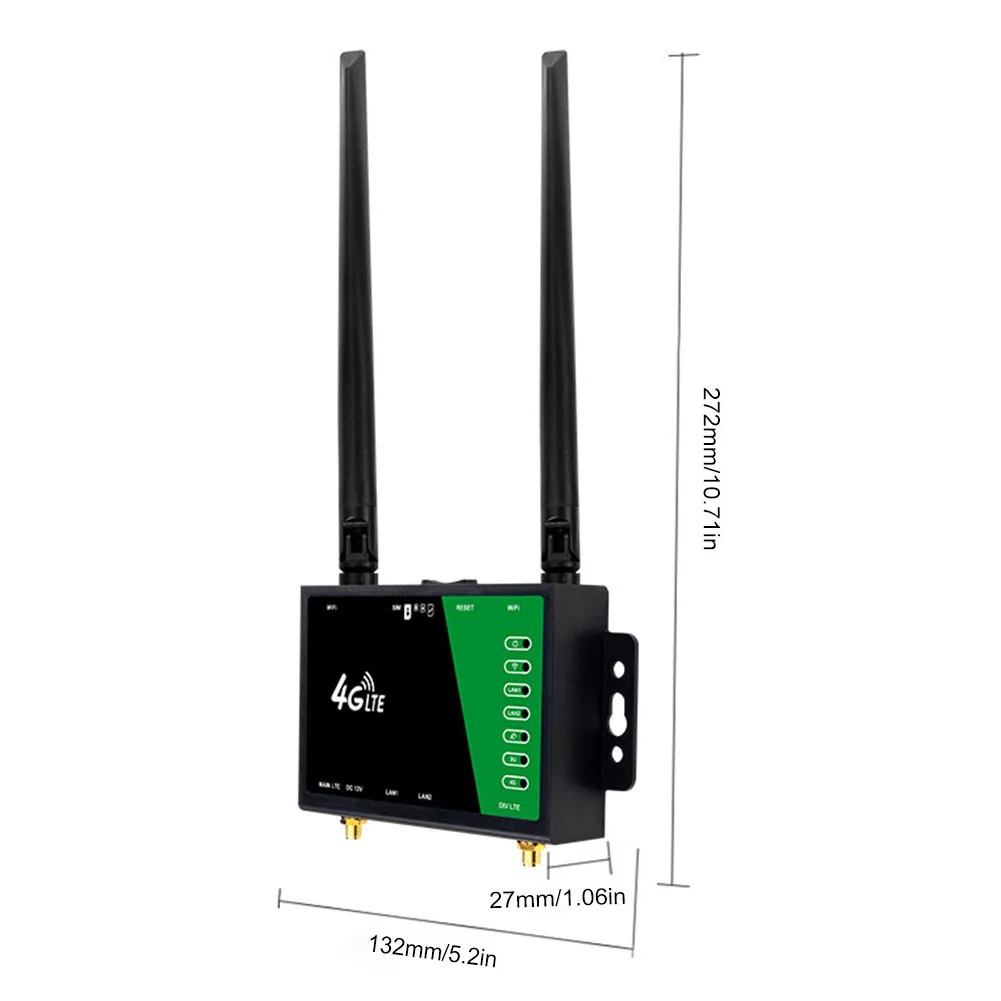 4G LTE CPE Router mit SIM-Kartensteckplatz 4 Antennen Home Router 150 Mbit/s Firewall Protection Modem Router für Home Office