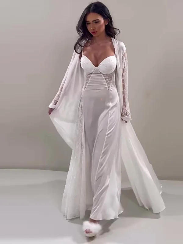 

Новые летние женские брюки Godd, длинный кардиган на бретельках Dr, белый комплект, длинный све, полиэфирное волокно, универсальный размер