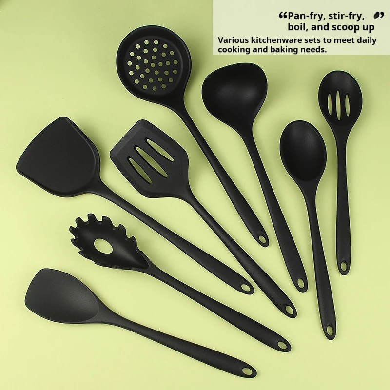 1/4/8pcs Non-Stick Pans Silicone Spatula Soup Ladle Slotted Spoon Cooking Tools for Kitchen Utensil