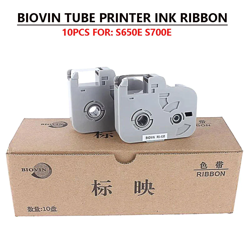 

INK RIBBON RS-80B BLACK Ink Cartridge For BIOVIN Wire Marking Machine Electronic Engraving Machine S700E S650E Label Typewriter