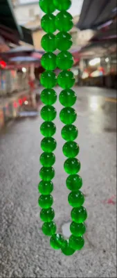 AAA Real Natural Perfect Ice Green Myanmar Beads Jade jadeite Necklaces
