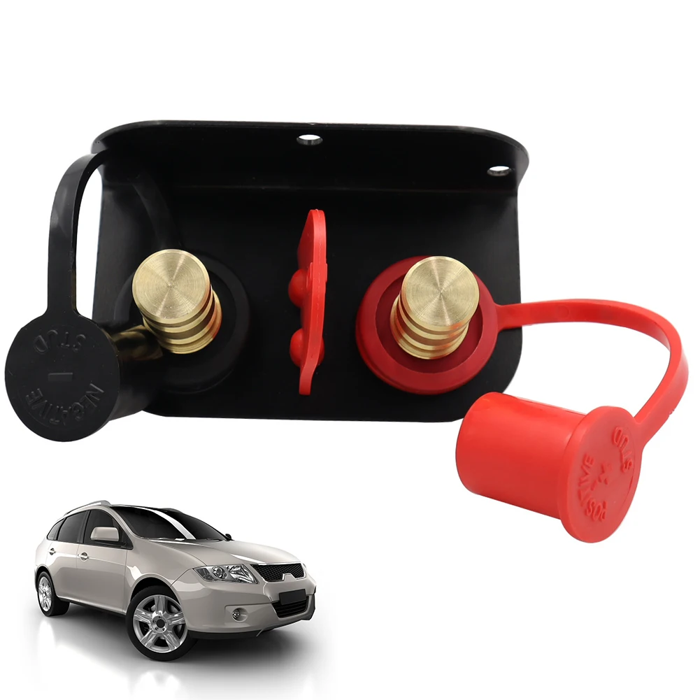 Remote Battery Jumper Post Terminal 250A Remote Charging Tool Relocation Kit M10 Stud Battery Jump Post for Auto Truck Boat ATV
