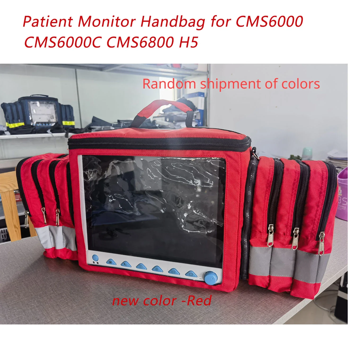 

8" Screen Patient Monitor Handbag ICU Vital Signs Monitor Carrying Bag for CONTEC CMS6000 CMS6000C CMS6800 H5