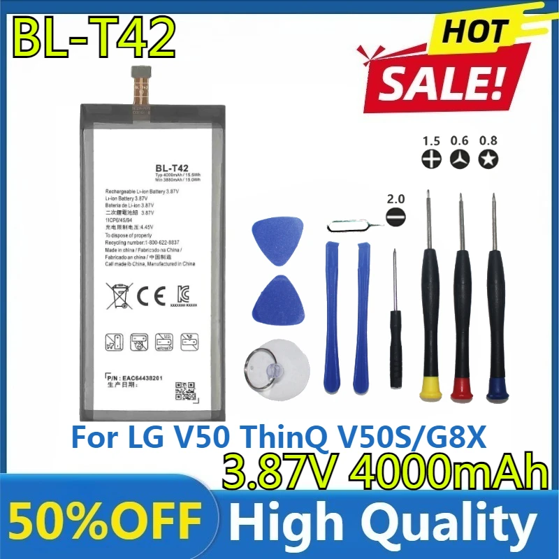 

New BL-T42 High Quality Replaceable Battery BL-T42 for LG V50 ThinQ V50S/G8X Battery +Tools