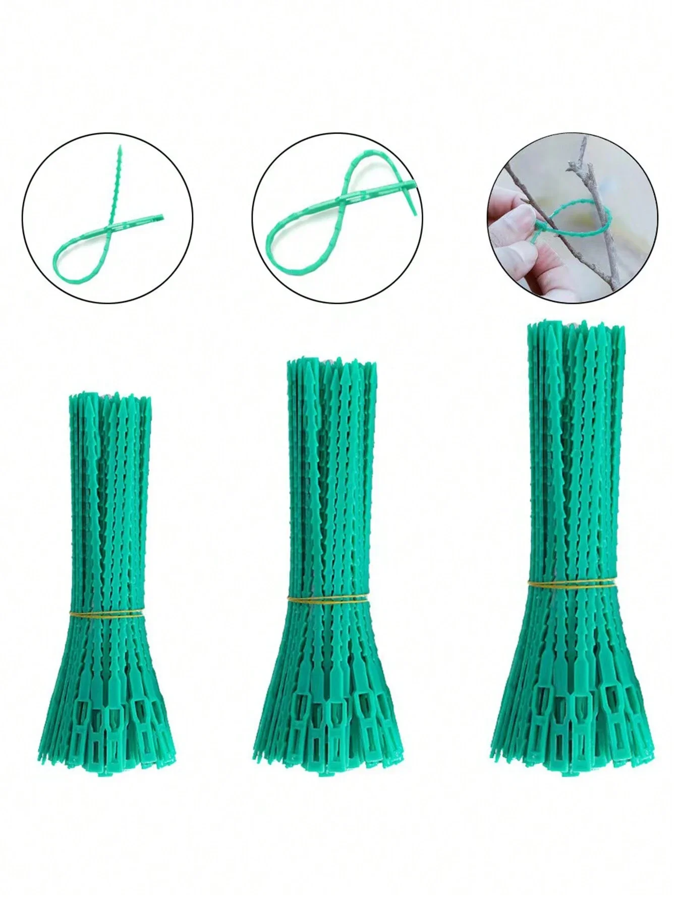 20pcs Green Garden Plant Tie Wrap for Branches Management - Strong and Flexible Plant Ties for Garden Maintenance