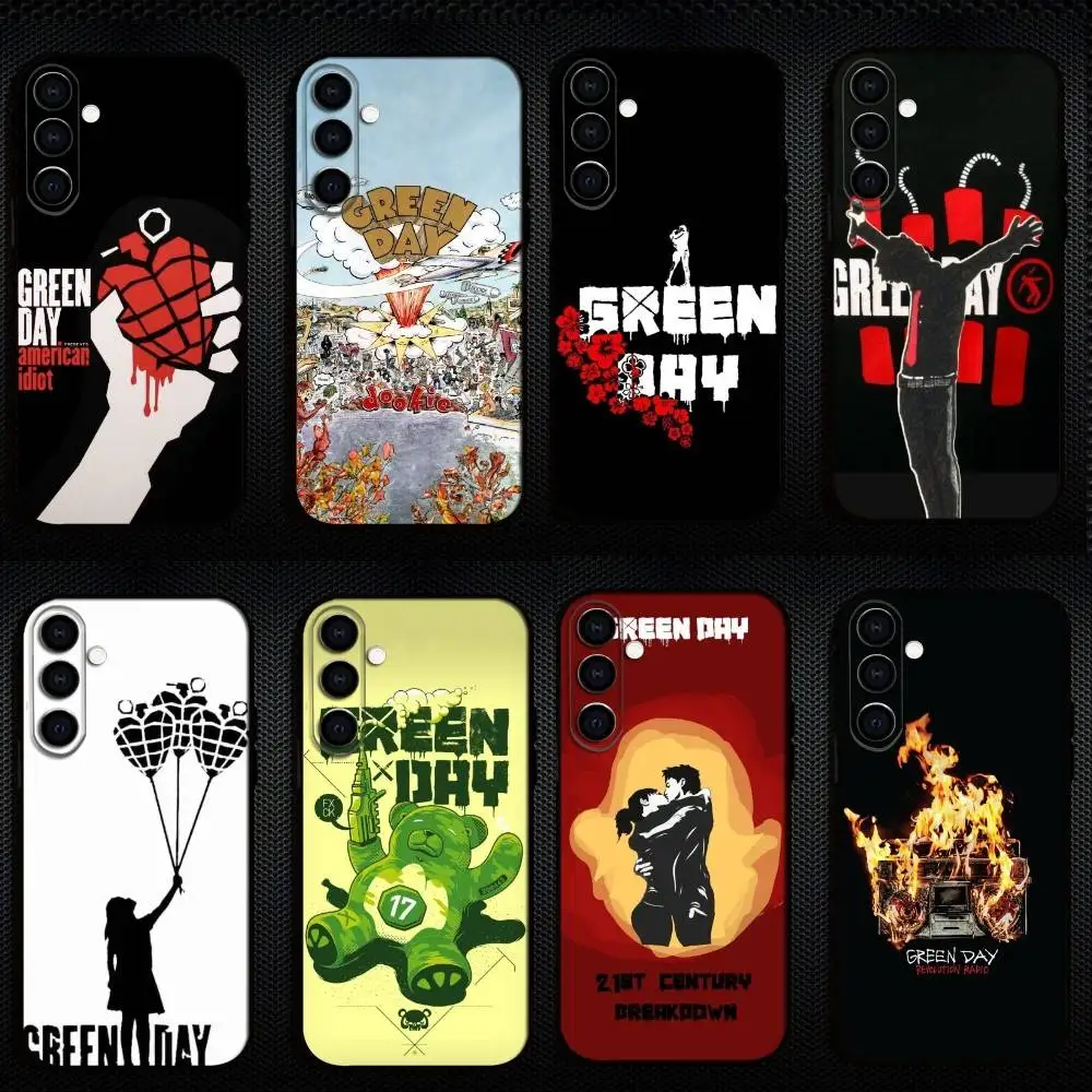 

G-Green Day Band Phone Case For Samsung Galaxy A73,A72,A71,A70,A53,A52,A51,Others Soft Black Shell