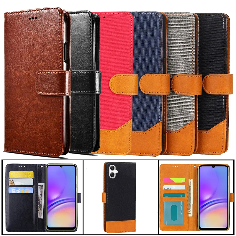 Leather Case For Samsung Galaxy A06 SM-A065F чехол Wallet Capas Phone Cover For Coque Samsung Galaxy A05 SM-A055F SM-A055M Etui