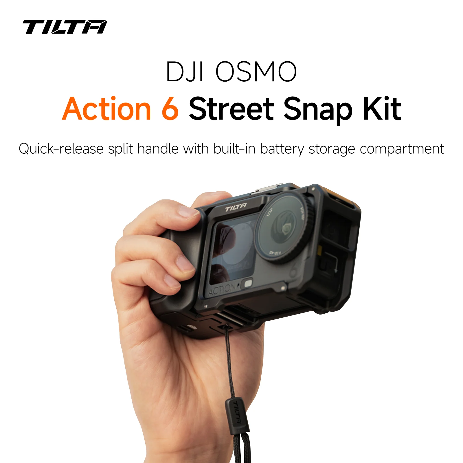 Image of TILTA Street Snap Kit für DJI Osmo Action 6 Kamera-Käfiggriff-Kit mit Schnellverschluss-Montageplatte, Polarisationsfilter TA-T95