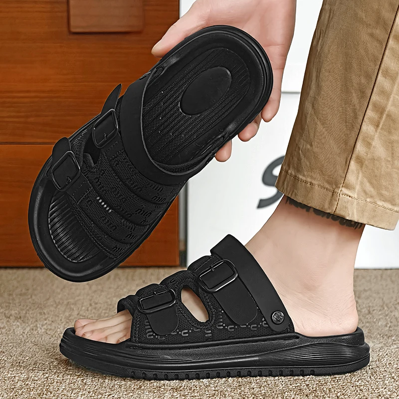 

Summer New Arrival Men One Strap Slides Casual Beach Sandals Slippers