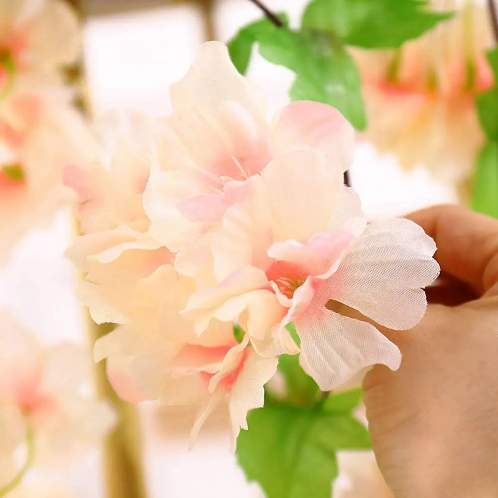 180 cm 135 Köpfe künstliche Kirschblüten-Blumenrebe, hängende Blumengirlande für Hochzeit, Party, Heimdekoration, japanisches Kawaii-Dekor – Detail 6