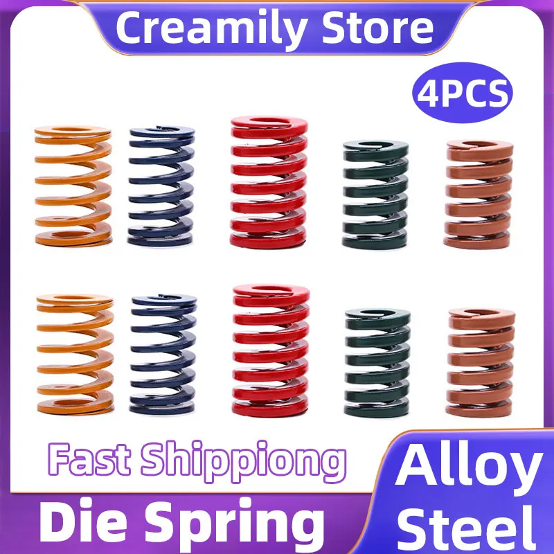 

Creamily 4PCS Spiral Stamping Spring Coil Compressed Spring Release Pressure Mould Spring Steel Inner Diameter 10MM