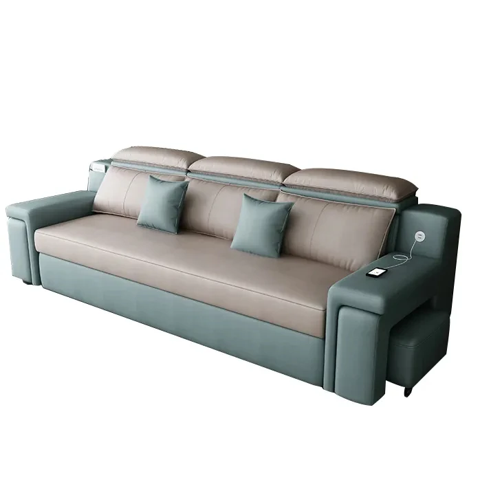 

Современный минималистичный тканевый диван-кровать для сидения/спания, двойной многофункциональный шезлонг для хранения вещей, складной телескопический диван-кровать