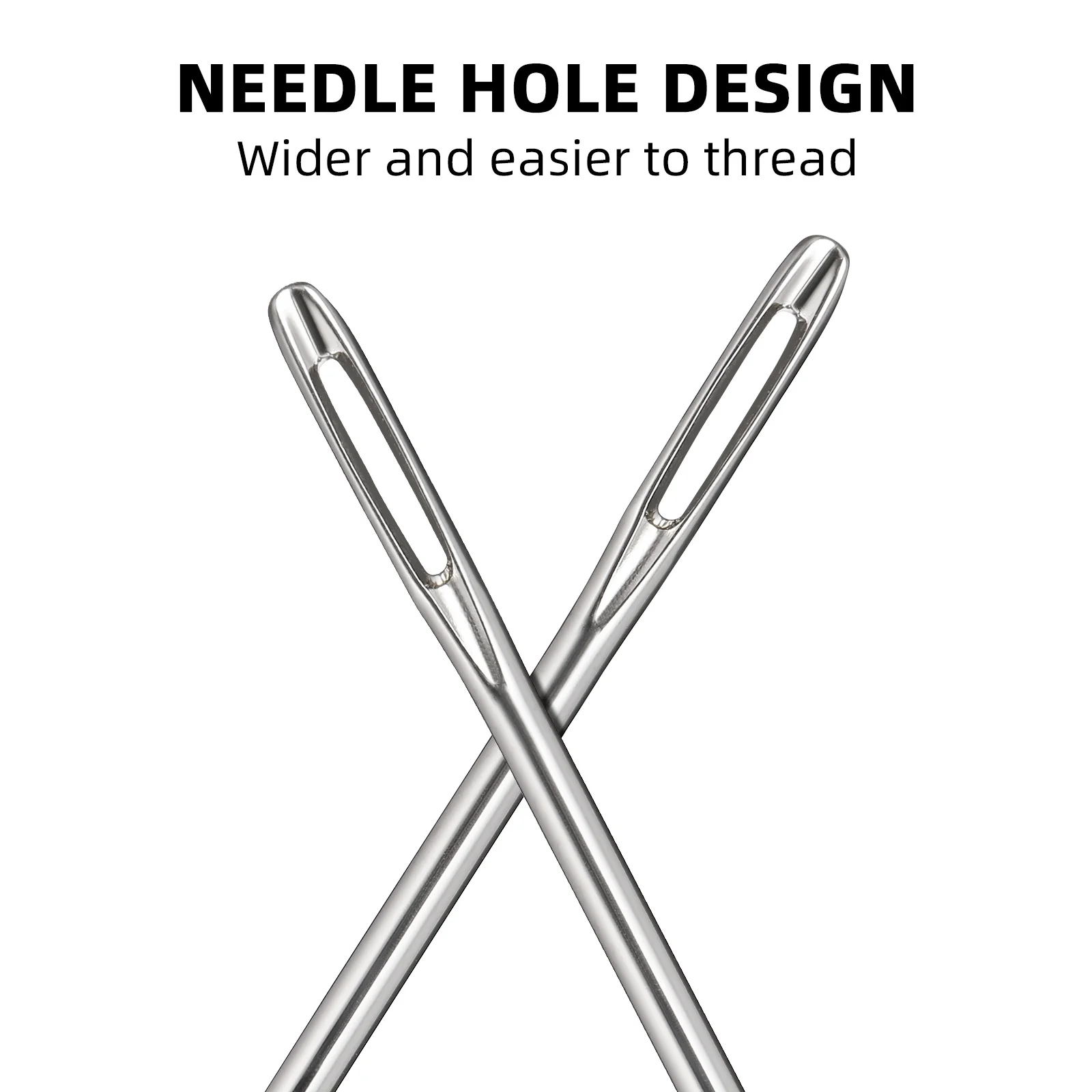 

20Pcs Sewing Needle Set Triangle Tip Strong Leathercraft Needles for Hand Stitching 44 52 58 70Mm Bottle Organizer