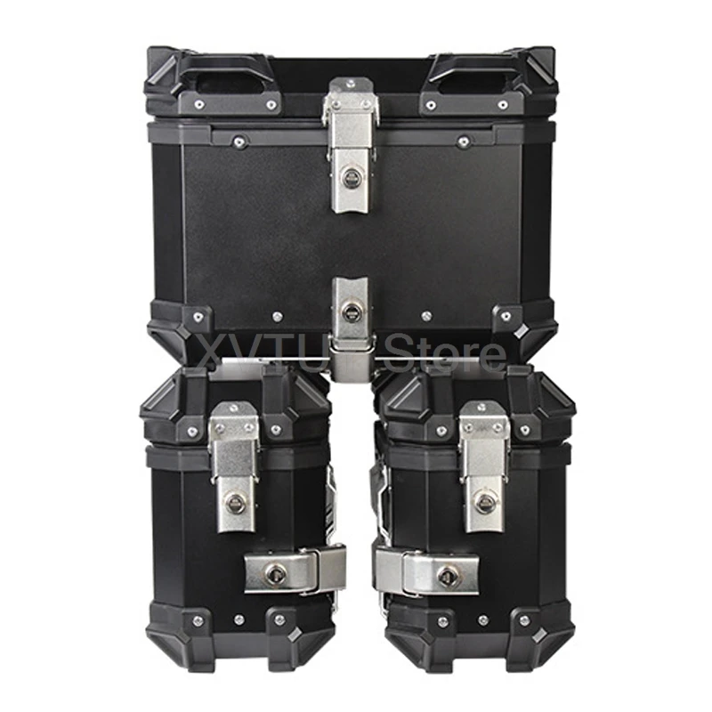 Universal motorcycle aluminum 45L 36L 18L side box PG-1 anti fall side box travel storage box rear luggage toolbox