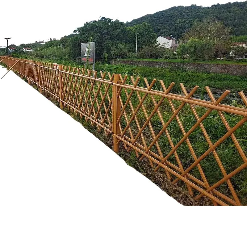 Imitation bamboo fence Stainless steel fence Rural vegetable garden scenic spot isolation fence