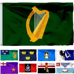Ireland Leinster Flag Ulster Belfast 21x14cm 3X5FT Londonderry and Drogheda 90X150CM Dublin Banner Connacht Mide Munster 2x3ft
