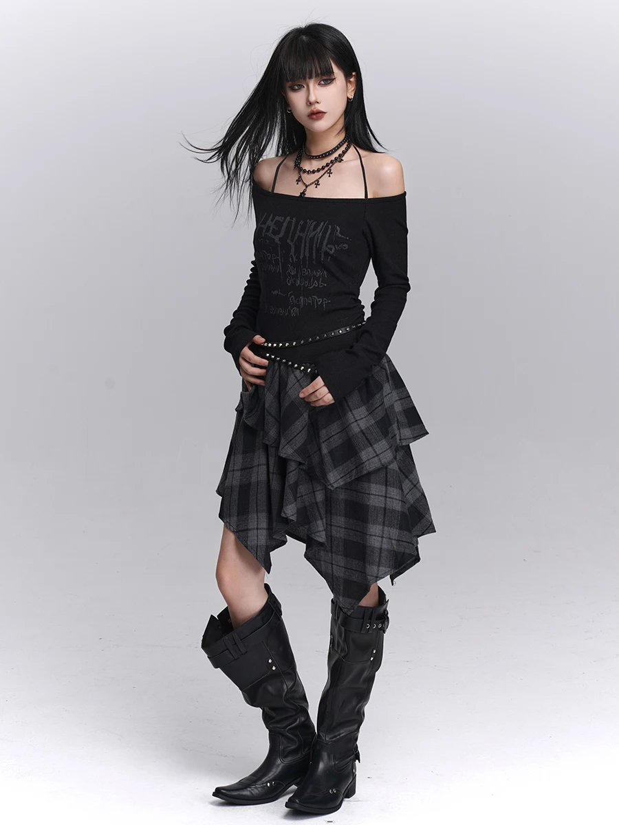 

Дівчина-призрак, ранняя осень, одна оulder Dr Hanging Ne oulder, сладкая и пряная одежда для музыкального фестиваля для девочек, мягкая смесь хлопка