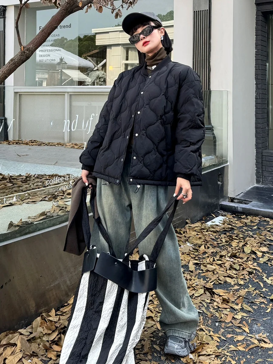 

Легкая белая пуховая куртка-пуховик Bla с воротником-стойкой в бейсбольном стиле для женщин, зимняя новинка, универсальная