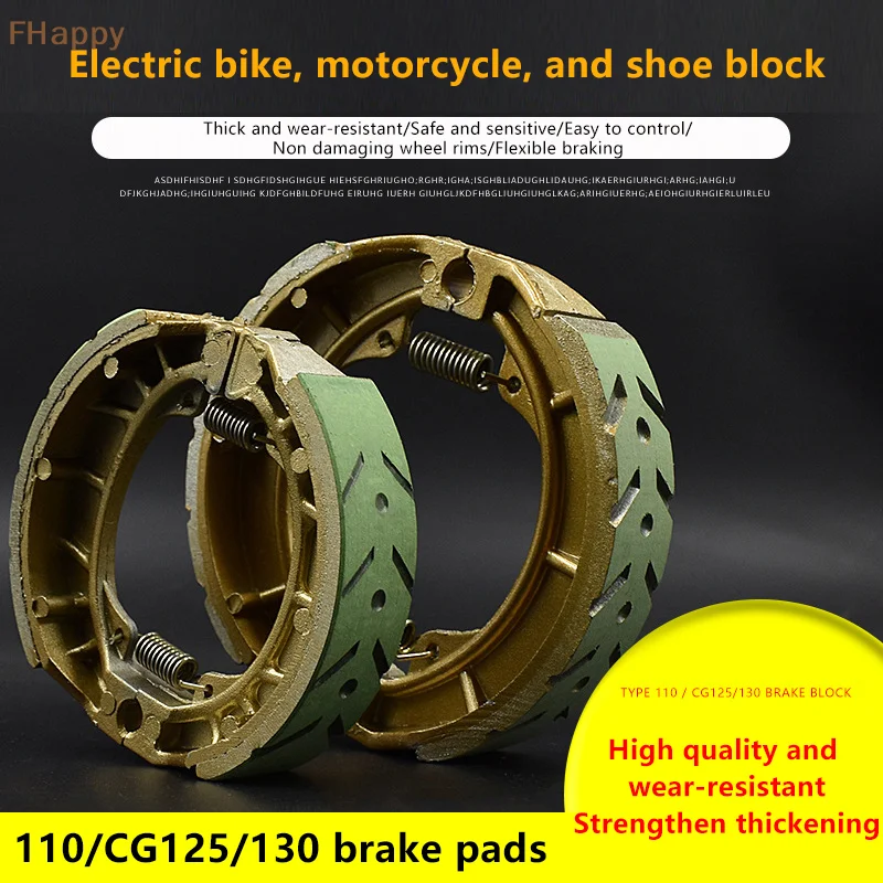 

1Pair Motorcycle Brake Pads Shoes Pedal Drum Brake Shoe Block 110 Brake Pad CG125 Motorcycle Tricycle 130 GS125 Accessories