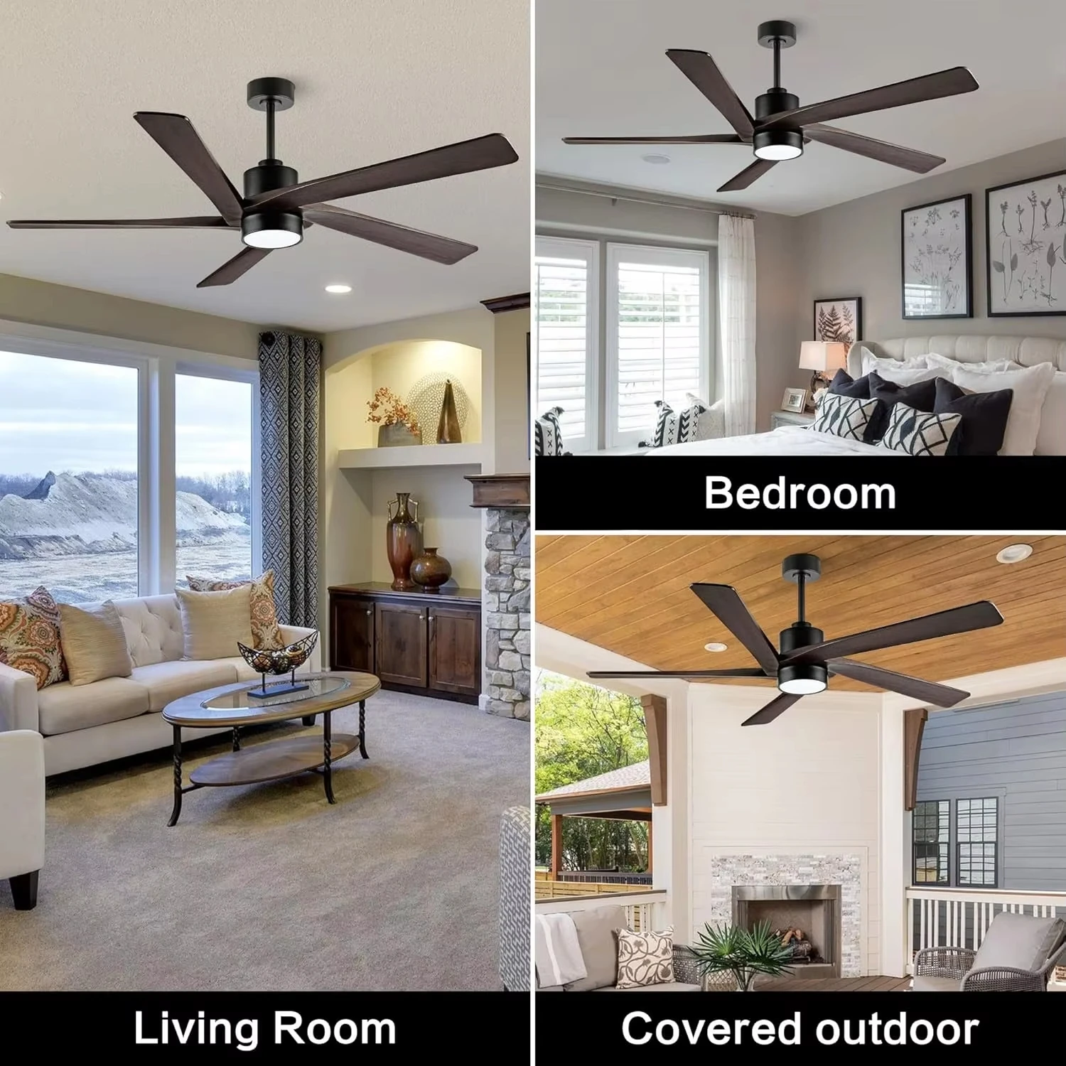 Modern Ceiling Fans With Lights For Bedroom Living Room Reversible Ceiling Fan With Light And Remote Control 5 Wood Blades