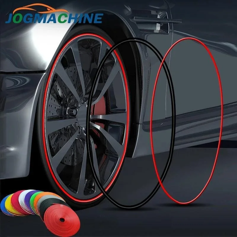 

2pcs Car tire decorative strip tire protection ring anti-collision soft strip paste modification supplies