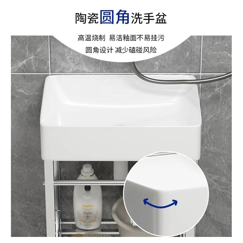 Washbasin Wall-mounted ceramic washbasin without faucet hole