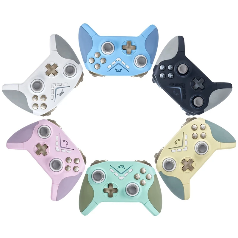 Gamepad draadloze gamingcontroller met kleurrijke RGB-licht Hall lineaire trigger Bluetooth-controller voor schakelaar, pc