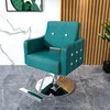 Friseurstuhl mit Drehlift, Friseursalon, spezieller maßgeschneiderter Friseursalonstuhl, moderne Friseurstation 1