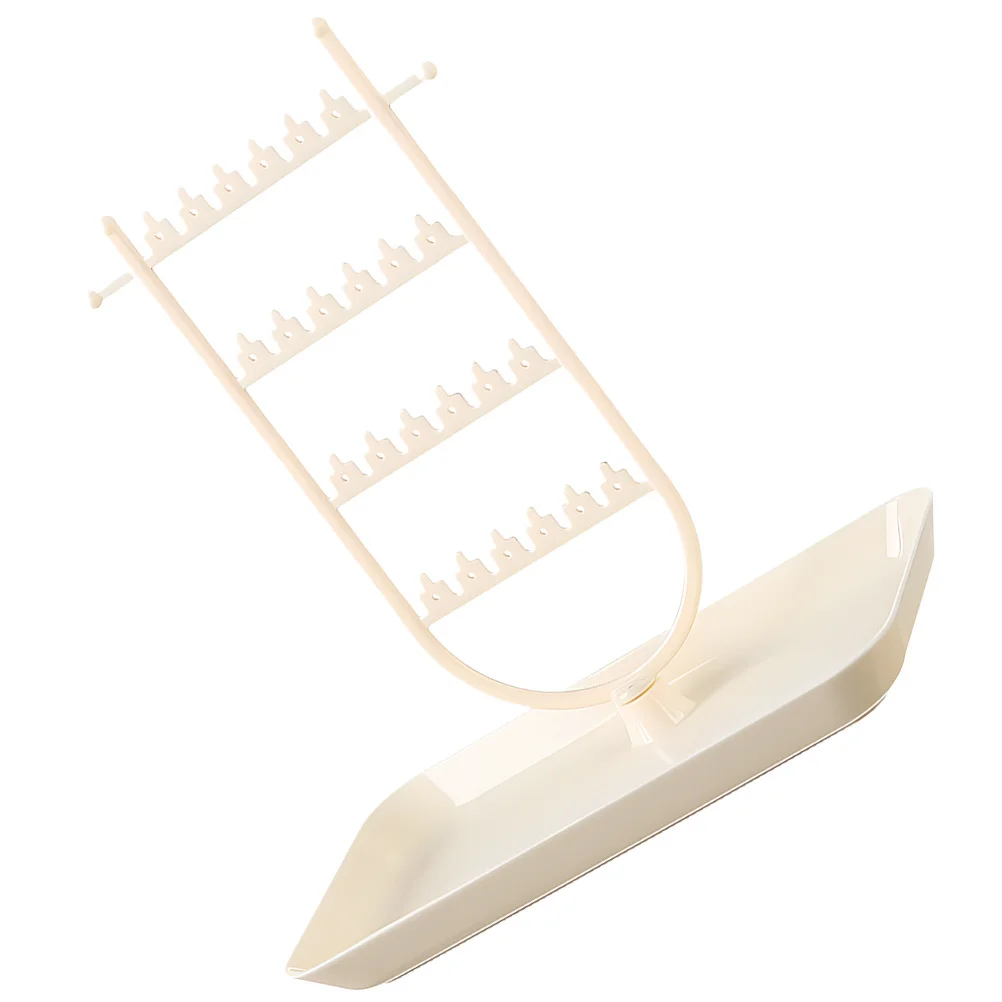 

Jewelry Display Stand ABS Material Bee Shape Stable Base Necklace Organizer Ring Earrings Bracelet Holder Desktop Storage