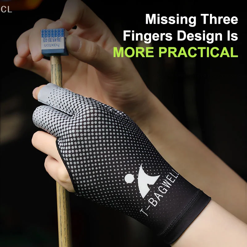 1 x professioneller Billardhandschuh für die linke Hand mit rutschfestem Silikon, atmungsaktiv und elastisch für Snooker-Spiele