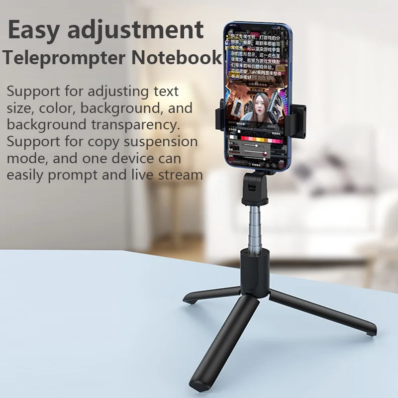 Wireless Mini Teleprompter Phone Bluetooth Remote Control accessories live streaming Conference Speech Prompter for ios android