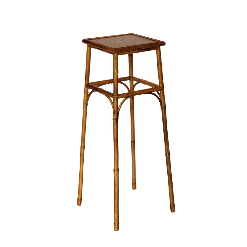 Flower table for listening to the zither, new Chinese living room orchid and bamboo flower rack, calamus flower pot storage