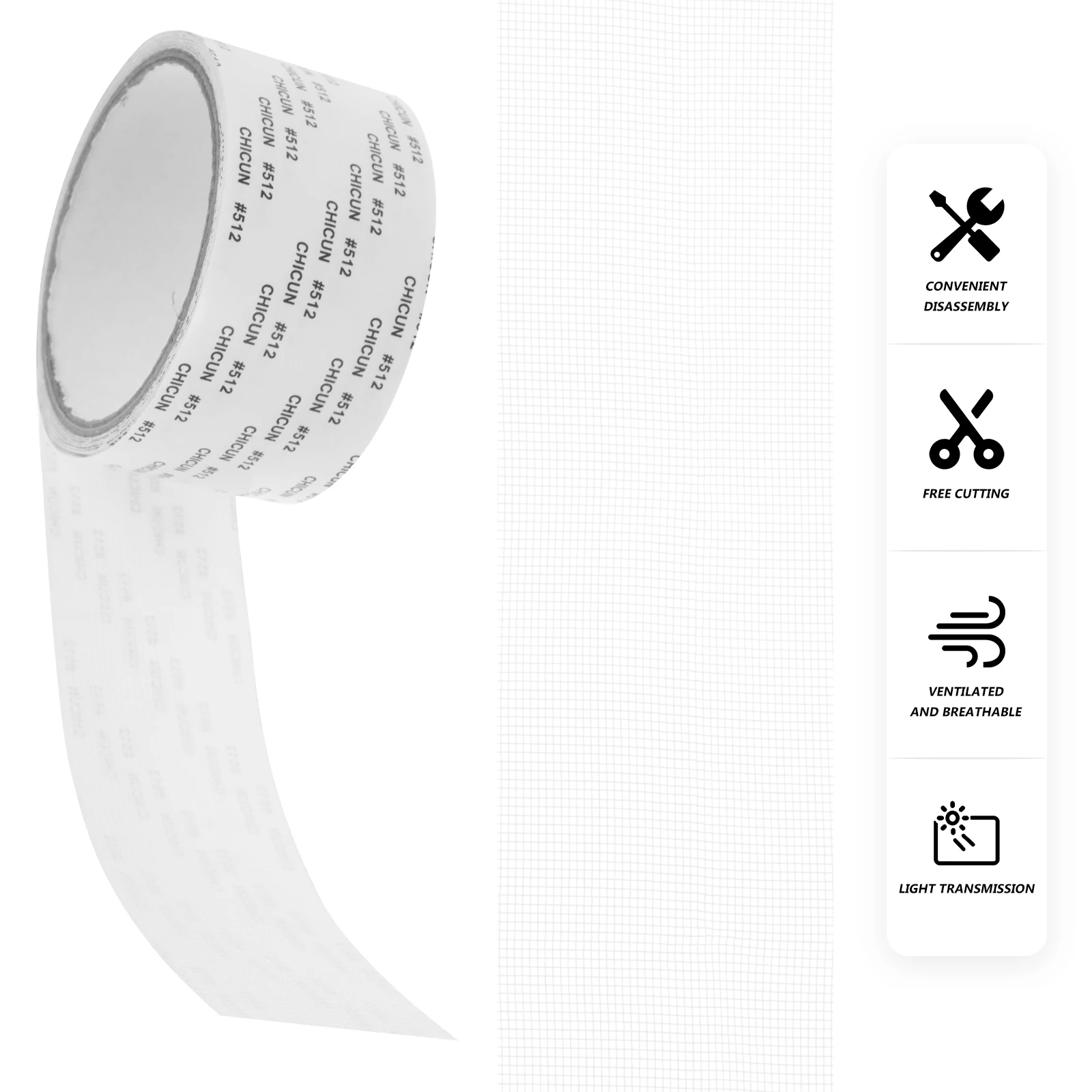 

2 pcs Self-Adhesive Screen Patches 1 Bag Window Door Repair Nets Fly Screen Protection For Home Office Air Permeable Mesh