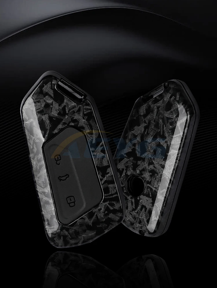 ABS Carbon Faser Auto Schlüssel Fall Abdeckung Für VW Volkswagen Golf 8 Mk8 Koda Octavia 3 Tasten Smart Keyless control Shell Zubehör – Detail 3