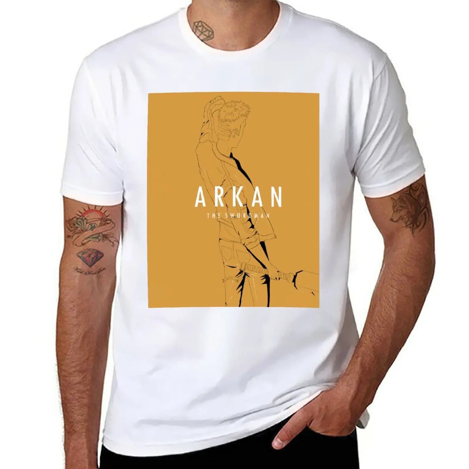 New ARKAN SWORDMAN T-Shirt summer top quick-drying t-shirt aesthetic clothes mens tall t shirts