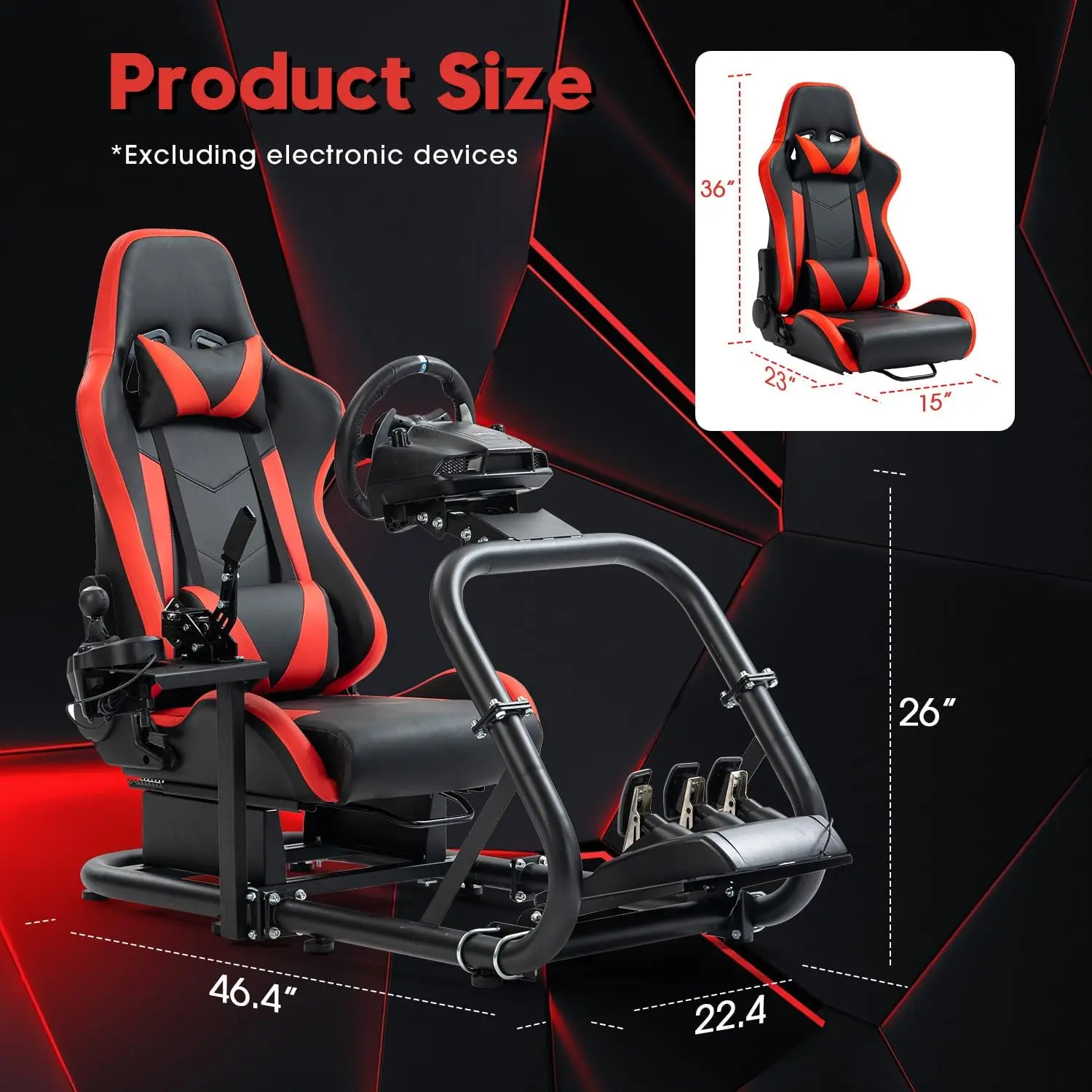 

G920 Racing Simulator Cockpit with Playseat Fit for Logitech/Thrustmaster/Fanatec G27 G29 G923 T300RS
