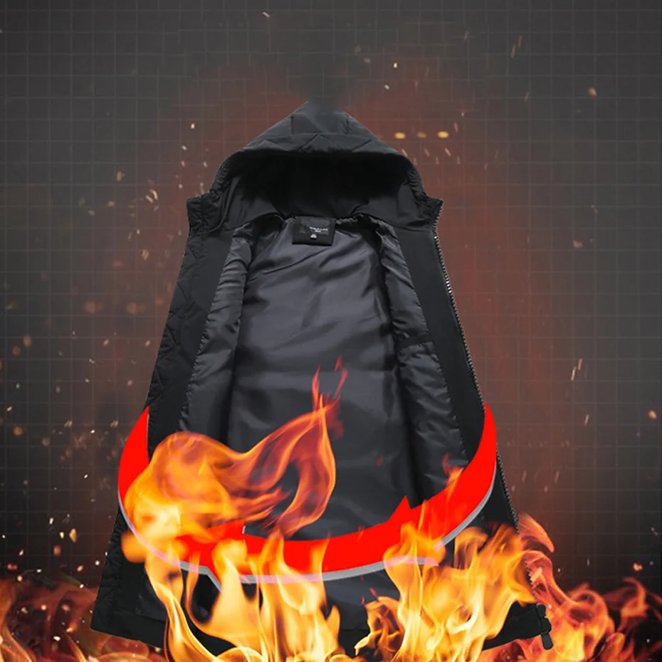 Long Parkas Men Winter Thick Jacket Coat Cargo Parkas Plus Size 10XL 11XL Male Fashion Casual Black Parkas Male Big Size 11XL