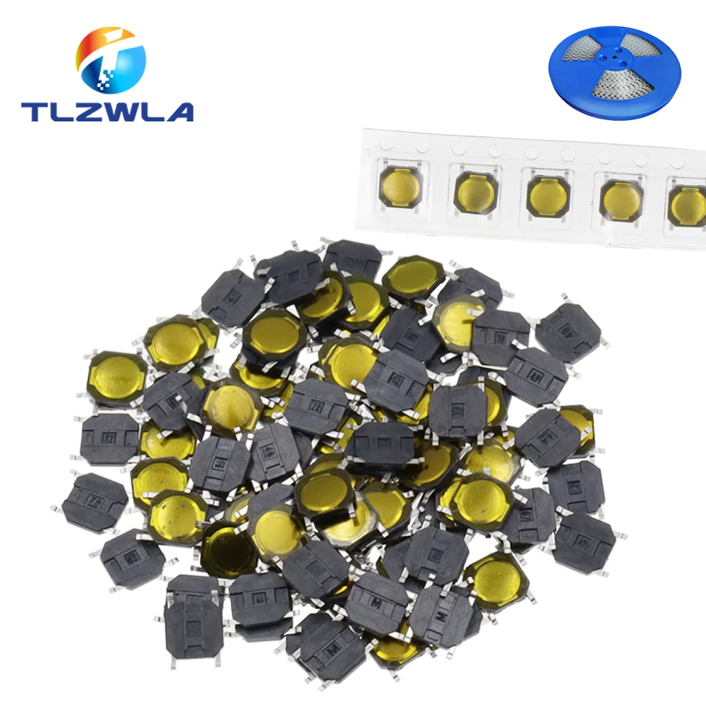 100 sztuk DC12V 50mA przełącznik membranowy 4x4x 0.8MM 4X4X0.8mm dotykowy przełącznik wciskany takt 4 Pin 4*4*0.8mm przełącznik mikroprzełącznik SMD