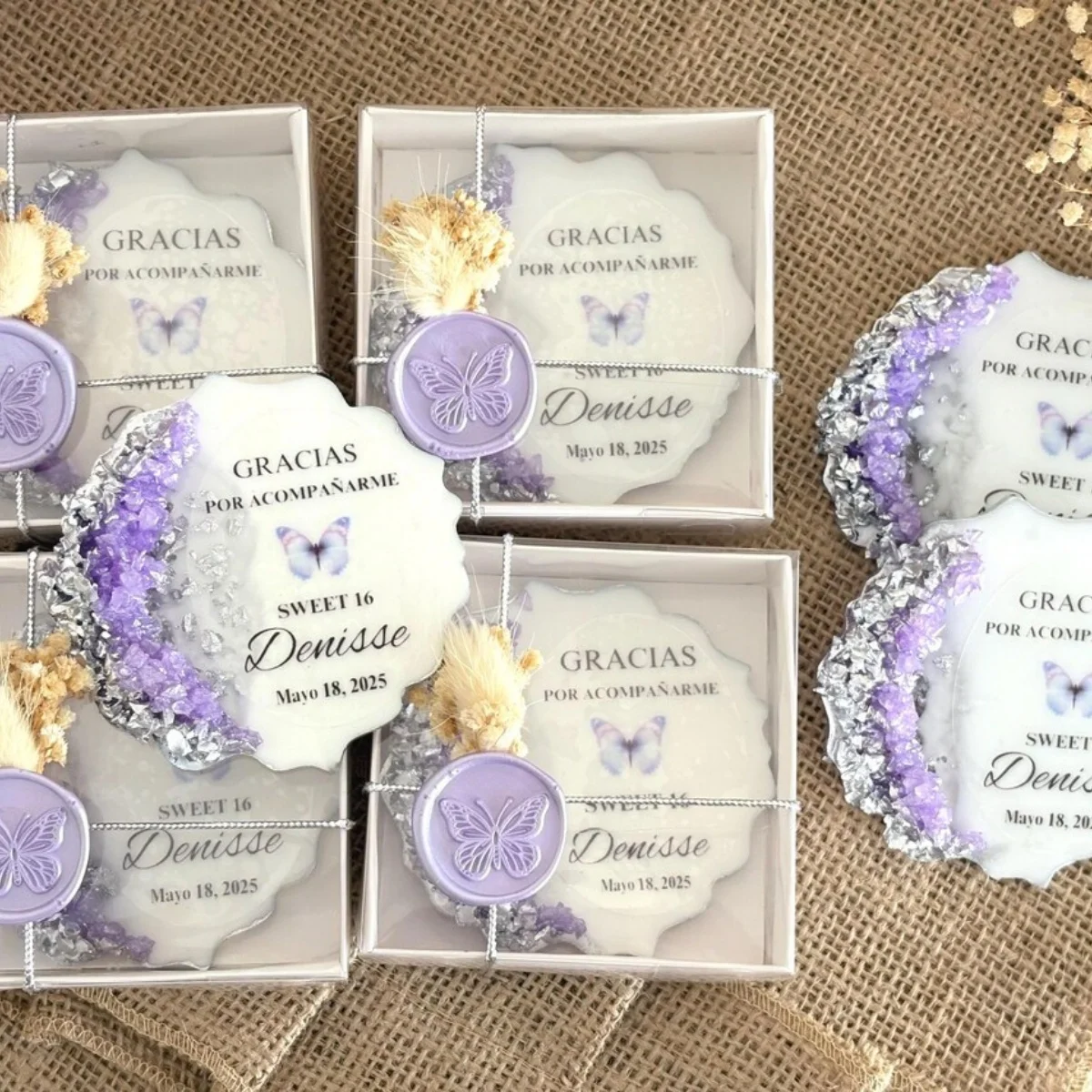 Emerald Green Quinceanera Favor, Butterfly Party Favors Magnet, Sweet 16 Gifts, Anniversary Favors, Quinceanera Epoxy Magnet Gif
