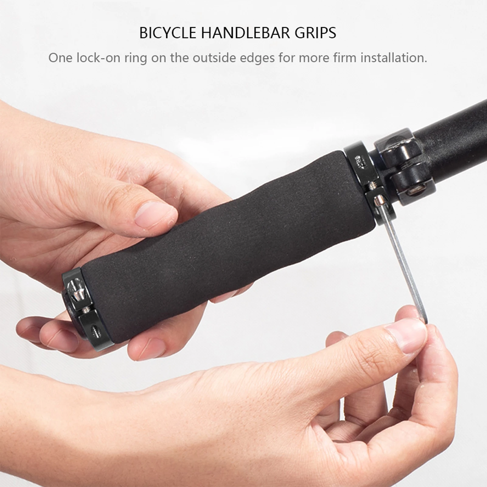 GUB Anti slip Comfortable Sponge Handlebar Locking Grips Mountain Bike Road Bike Bar (black)