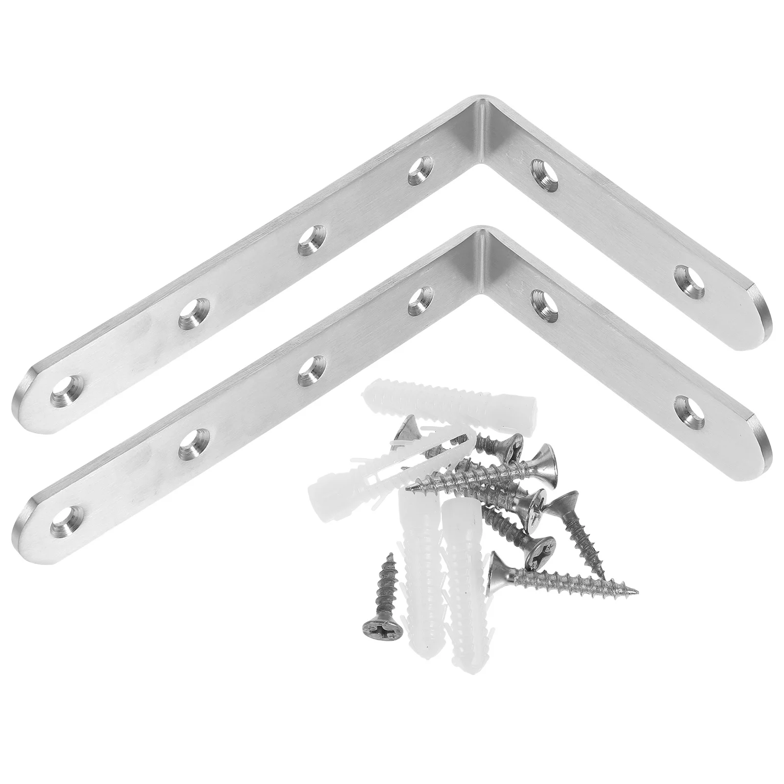 

2Pcs Furniture Anti Tip Anchors Safety Kit for Baby Proofing Bookcase Cabinet Wall Brackets Furniture Anchors Angle Brackets