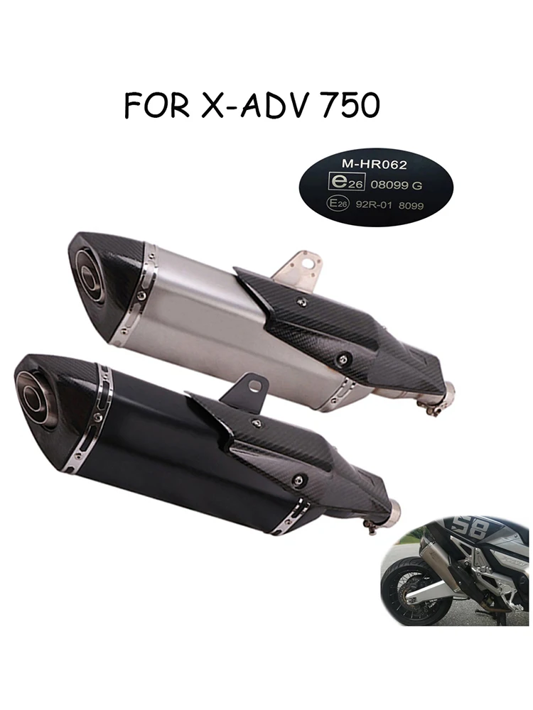 Slip On Motorfiets Uitlaat Uitlaatdemper Escape Systemen Buis Header Front Link Pipe Voor Honda X-ADV 750 X Adv750 Adv 2017 2018 - 2023 - afbeelding 2